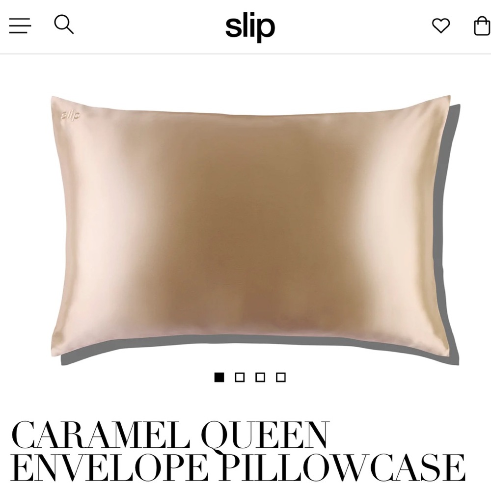 NWT Slip silk pillowcase - Caramel Queen, envelope closure